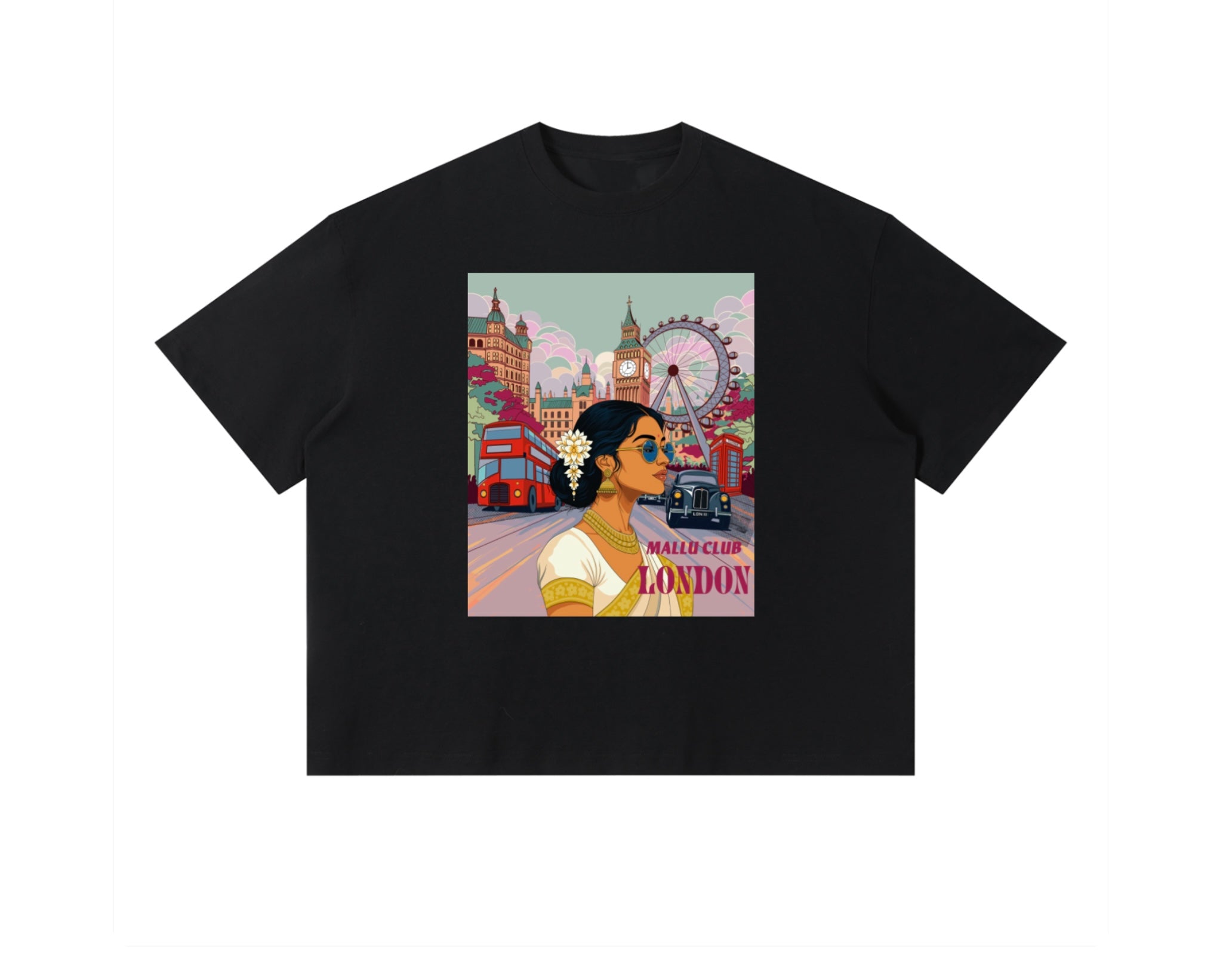 Kalyani- Unisex Sorona Boxy T-Shirt- Black
