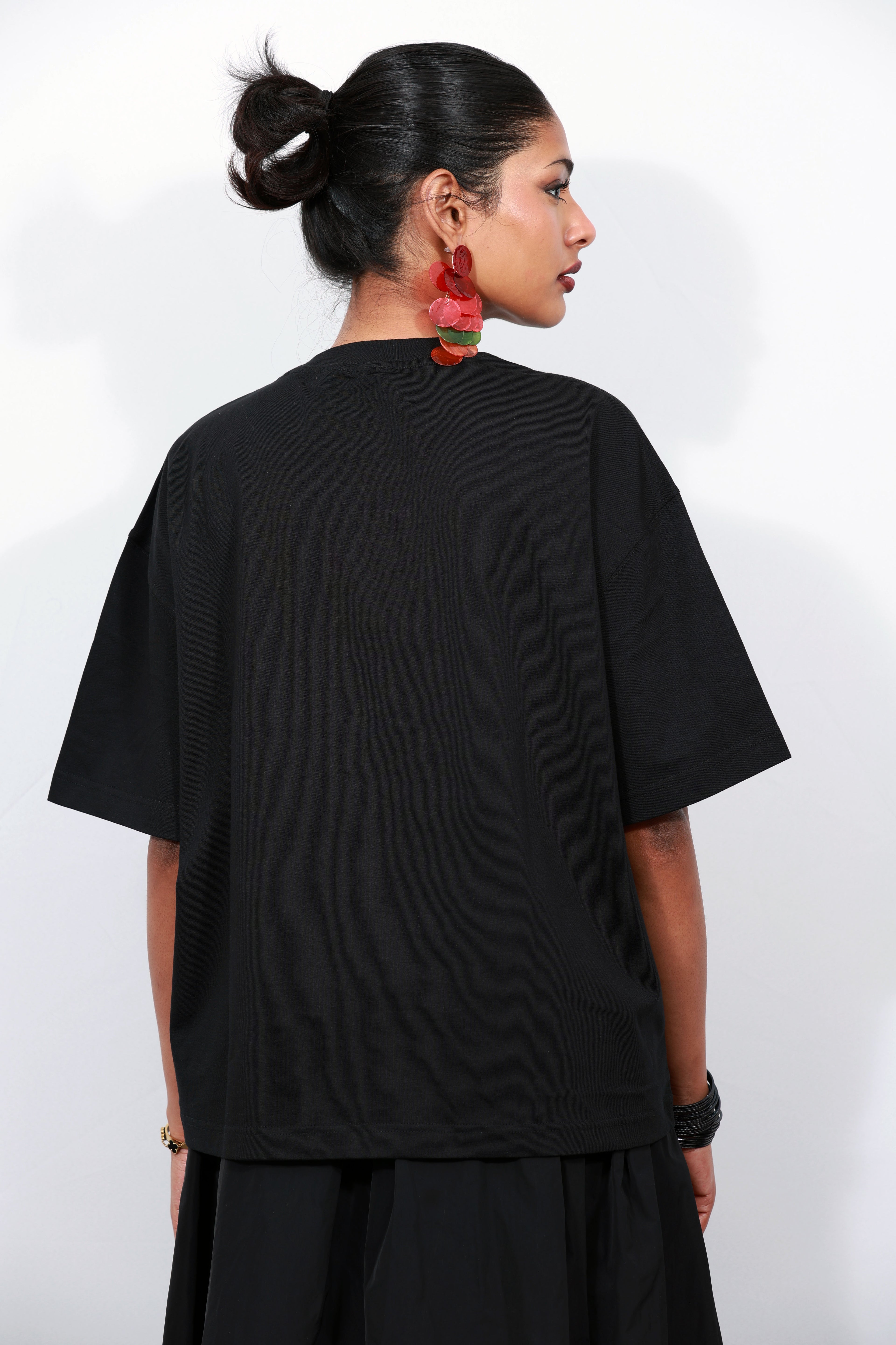 Kalyani- Unisex Sorona Boxy T-Shirt- Black