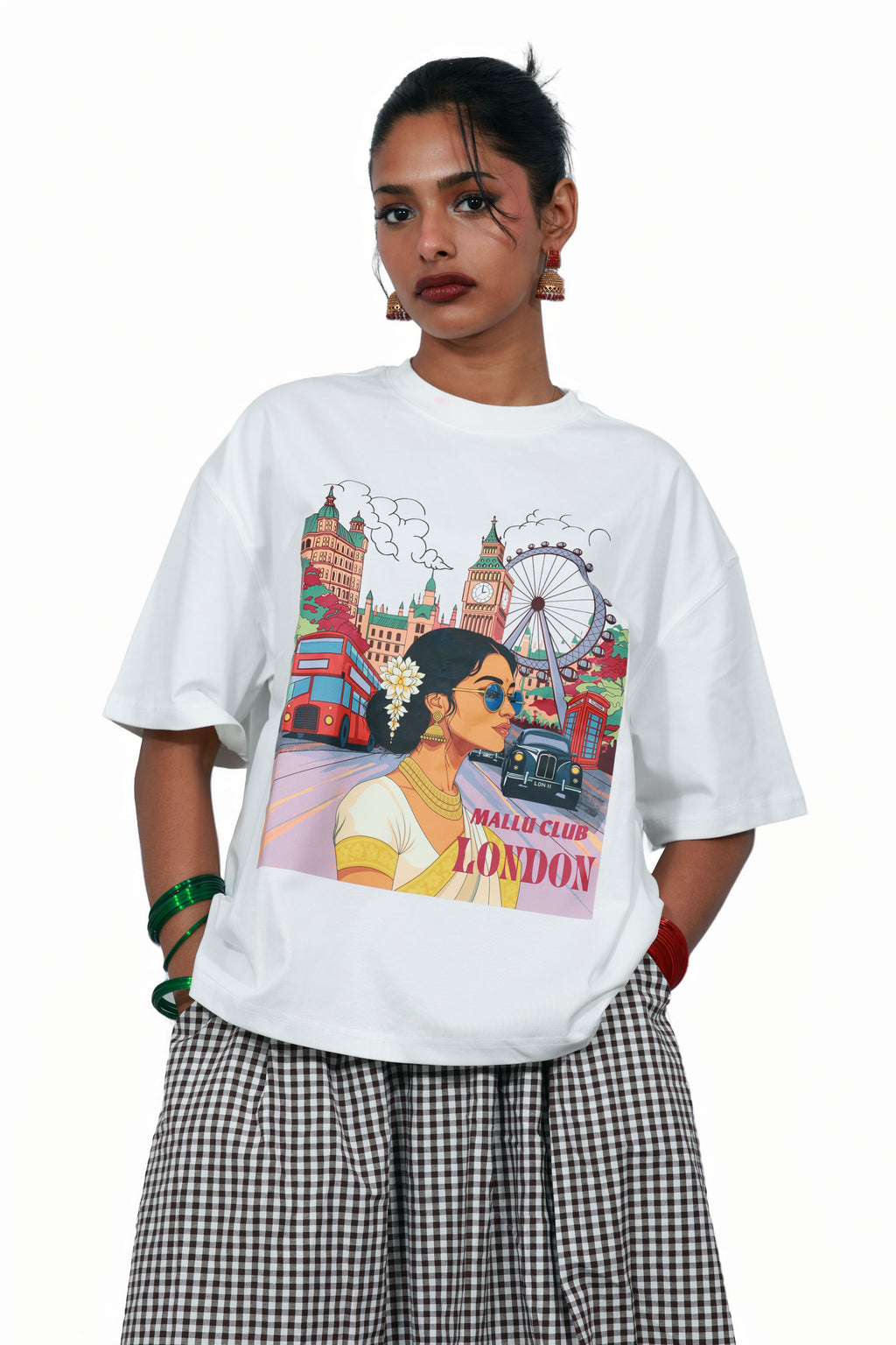 Kalyani- Unisex Sorona Boxy T-Shirt- White