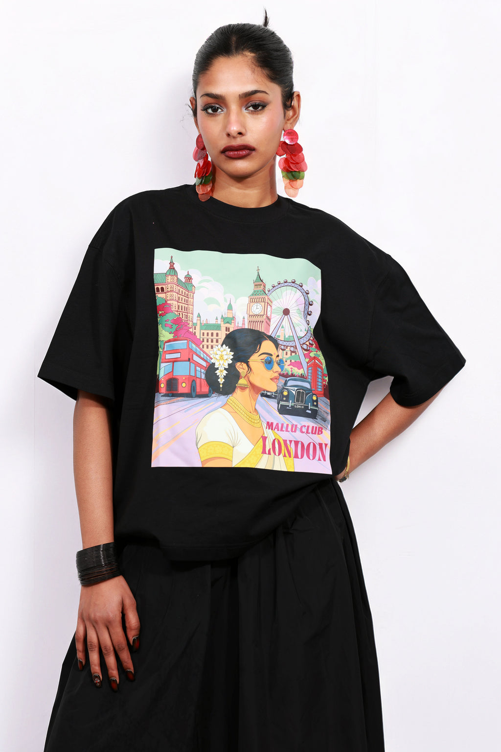 Kalyani- Unisex Sorona Boxy T-Shirt- Black
